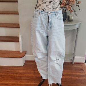 Light Blue Distressed Women's Jeans
